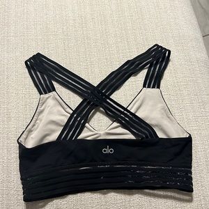 Alo Yoga Black Mesh Bra
